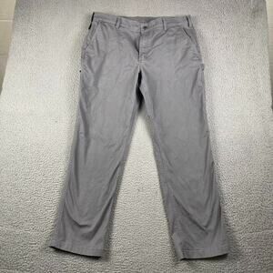 Duluth Trading Co 40 Grit Carpenter Pants Men's 38x32 Gray Workwear Chore